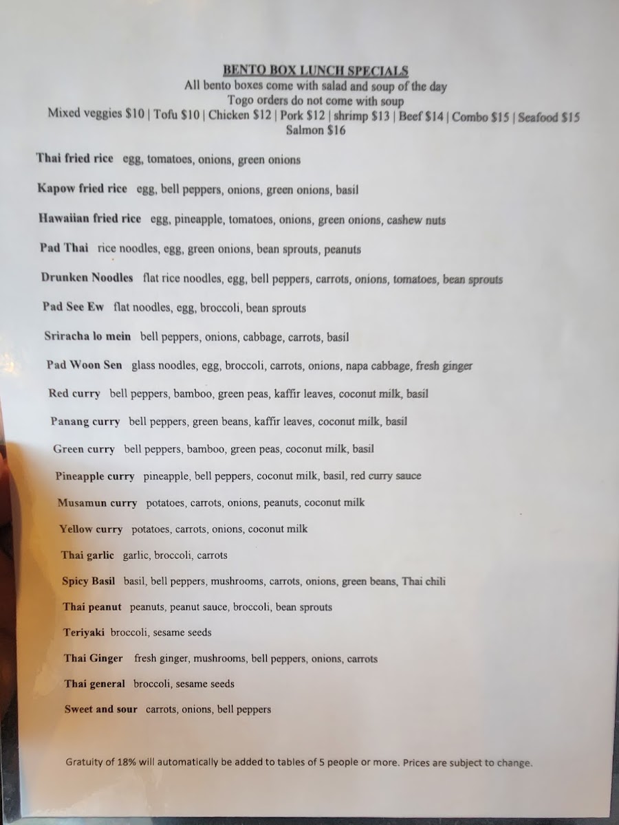 Sake Bomb Thai And Sushi Bar Menu-10